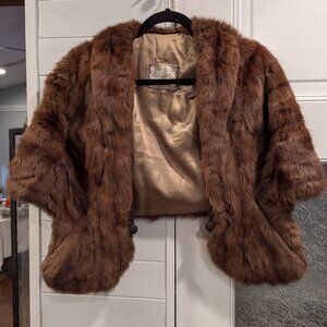 Beutiful Brown Vintage Willard Furs Mink Stole from Marshaltown Iowa
